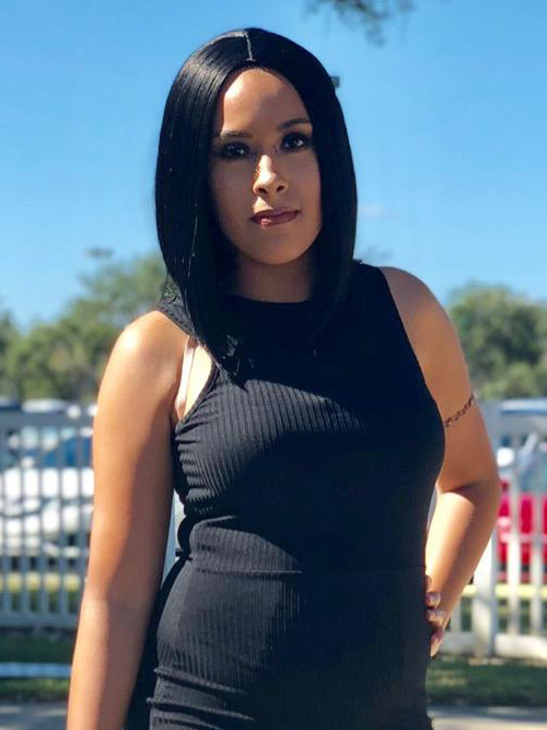 Medium Straight Capless Human Hair Wigs 12 Inches