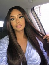 Straight 360 Lace Frontal Wig With Highlight 20 Inches