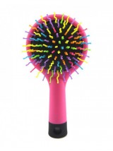 Rainbow Brush Perm Wave Straight Beauty Comb with Mirror