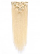 Blonde Long Straight Clip In Extension