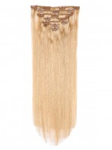 Blonde Long Straight Clip In Extension
