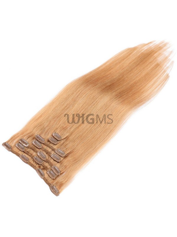 Blonde Long Straight Clip In Extension