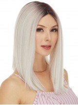 Straight Hair Bob Middle Part Shoulder Length Fashion Remy Human Hair Wigs