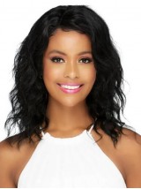 Perfect Black Lace Front Remy Human Hair Wavy African American Wigs