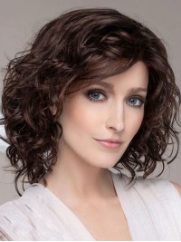 Elegant Bob Chin Length Curly 100% Human Hair Wigs