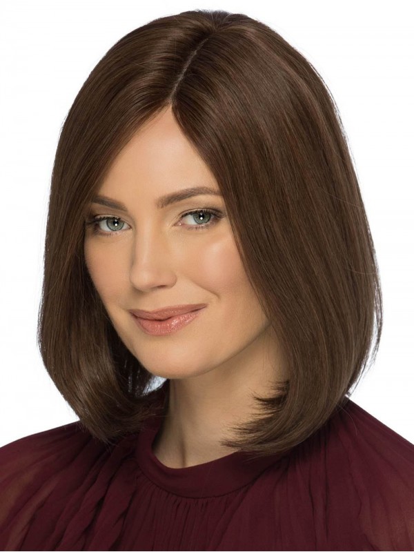 Glamorous 12" Bob Human Hair Monofilament Wigs