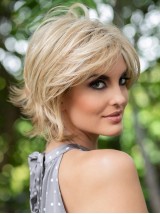 Luscious layered Short Remy Human Hair Capless Wigs