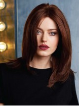 14" Layered Straight Remy Human Hair Realistic  Wigs