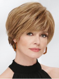 Short Layered 100% Remy Human Hair Wigs