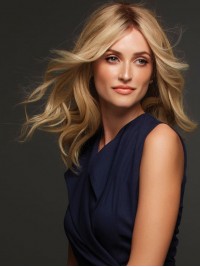 Luxurious 16" Lace Front Layered Glueless Human Hair Wigs