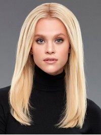 Long Midddle-parting Straight Capless Real Human Hair Wigs