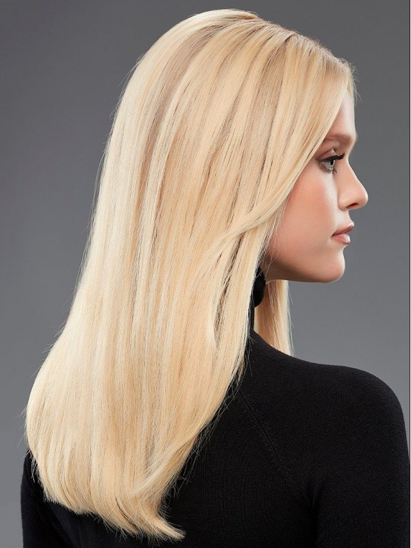 Long Midddle-parting Straight Capless Real Human Hair Wigs