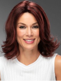 12" Bob Capless Red Human Hair Wigs