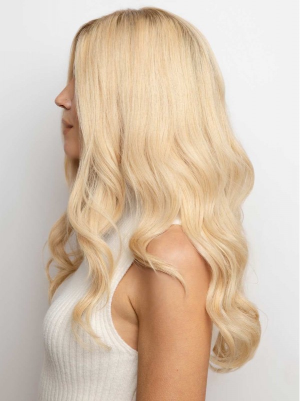 20" Lace Front Real Human Hair Wigs Without Bangs