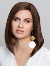 Stylish 14" Lace Front Straight Real Human Hair Wigs