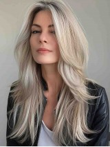 Long Remy Human Hair 18" Capess Layered Real Hair Wigs