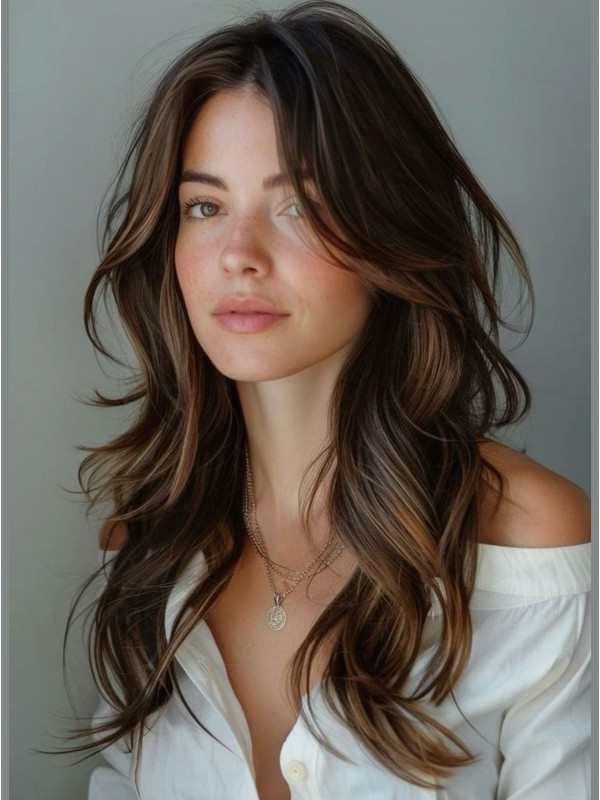 Long Ombre/2 Tone Wavy Layered 16" Capless Wigs