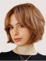 Bob Wig Chin Length Remy Human Hair 10" Straight Wigs