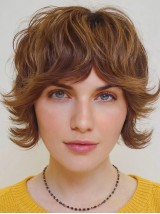 Short Bob Wigs 8" Wavy Remy Human Hair Capless Wigs