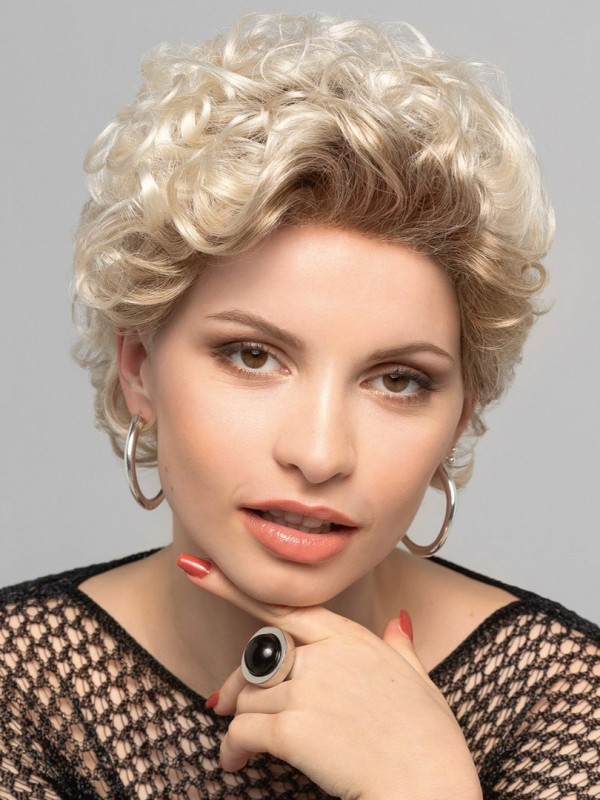 8" Curly Synthetic Short Lace Front Wigs