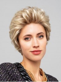 8" Without Bangs Capless Blonde Synthetic Wigs