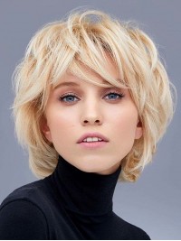 Blonde Short Straight Capless  Wigs