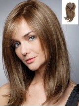 4.75"x4.75" Natural Brown Straight Remy Human Hair Mono Hair Pieces