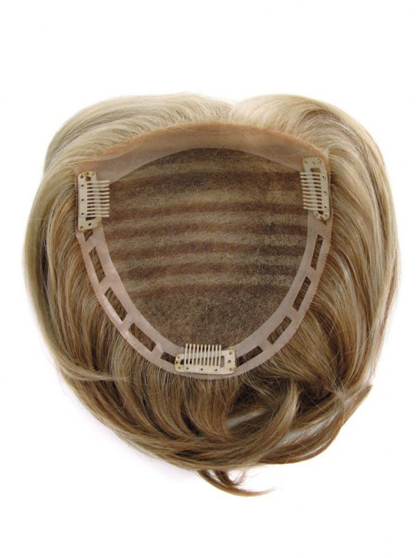 6"x6" Blonde Remy Human Hair Addition Mono Top Wiglet