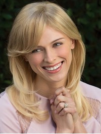 5.25"x5.75" Blonde Straight Remy Human Hair Mono Medium Top Piece
