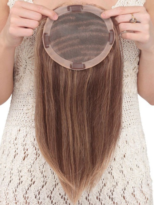 7"x6" Sexy Long Brown Human Hair Top Piece