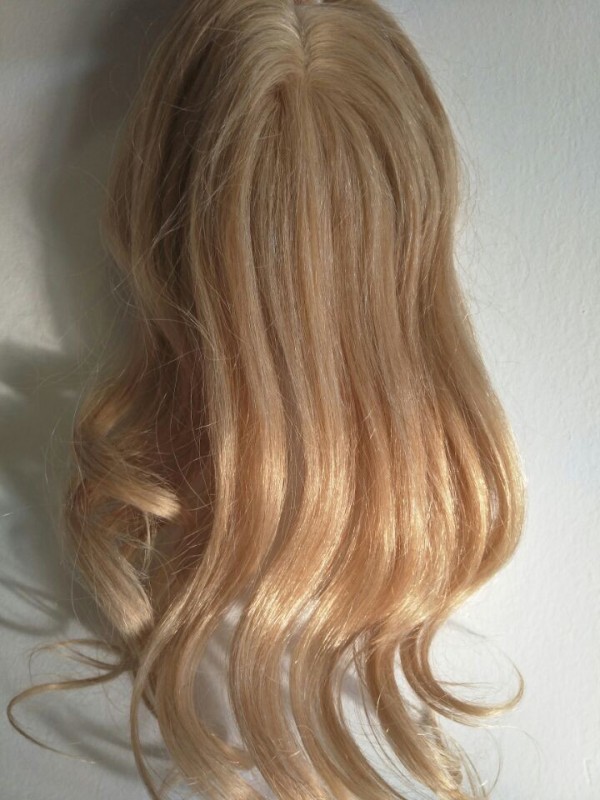 5"x5.75" Wavy Blonde 100% Human Hair Mono Hair Pieces