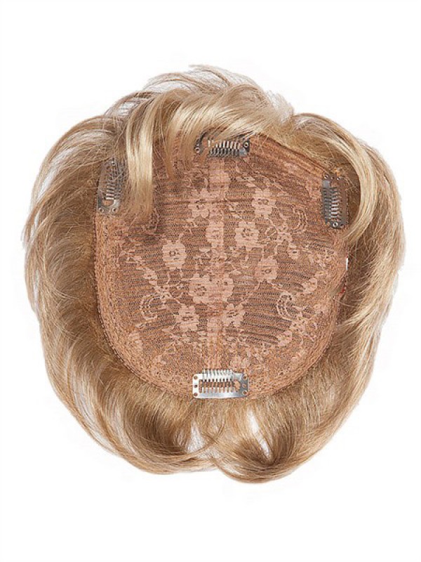 5"x5.75" Short Straight Blonde Human Hair Pieces