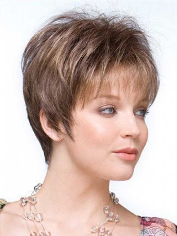 5"x5.75" Short Straight Brown Remy Human Hair Mono Hair Pieces