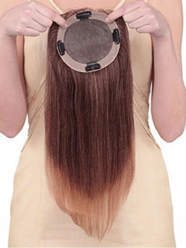 5"x5.75" Dark Brown Human Hair Mono Top Piece