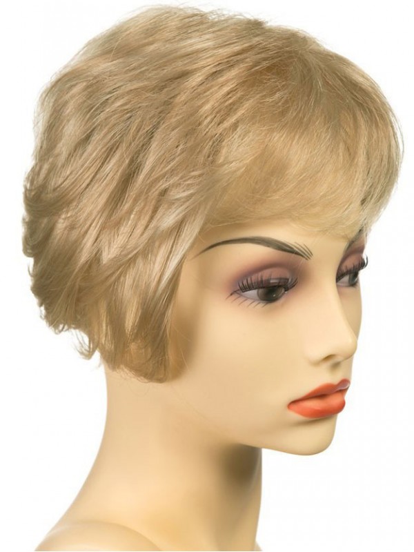 8.5"x8.5" Short Human Hair Mono Wiglet Hairpieces