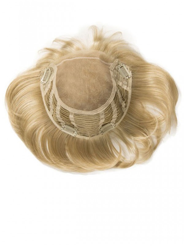 8.5"x8.5" Short Human Hair Mono Wiglet Hairpieces