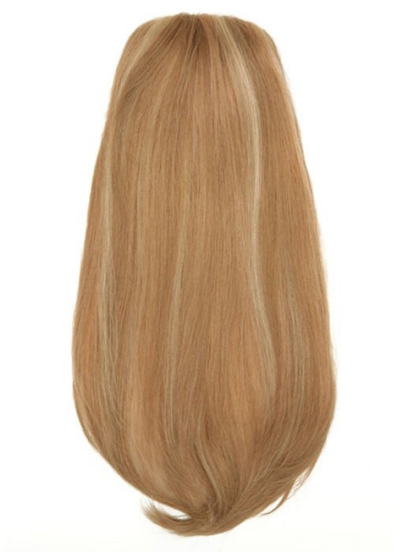 5"x4.5" Simple Blonde Long Human Hair Top Piece