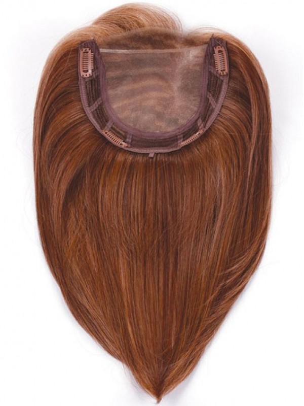 5.5"x6.5" Reddish Straight Human Hair Addition Hairpiece