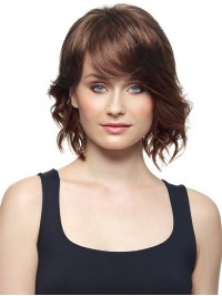 3"x3" Short Wavy Brown 100% Human Hair Lace Hair Pieces