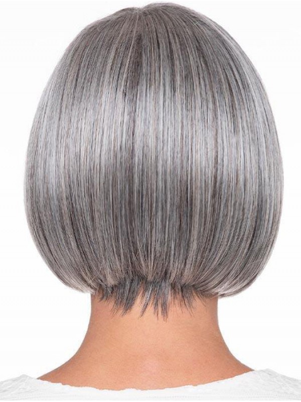 Grey Bob Style Straight Short Wigs