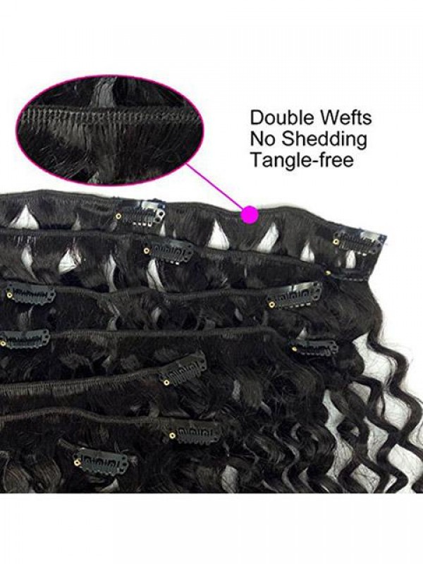 Doren Curly Clip In Human Hair Extensions Virgin Remy Hair