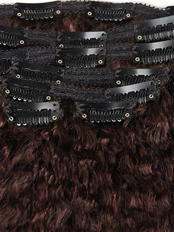 Kinky Yaki Straight Clip In Human Hair Extensions