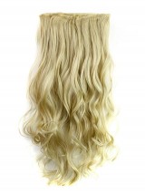 Synthetic Long Wave One Piece Clip In Hair Extension