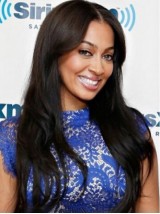 Layered Central Parting Long Straight Lace Front Synthetic Wigs 22 Inches