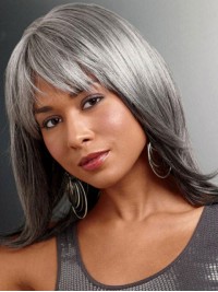 Long Smooth Capless  Synthetic Hair Wigs 16 Inches