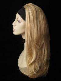 Great Blonde Straight Long Human Hair Wigs & Half Wigs