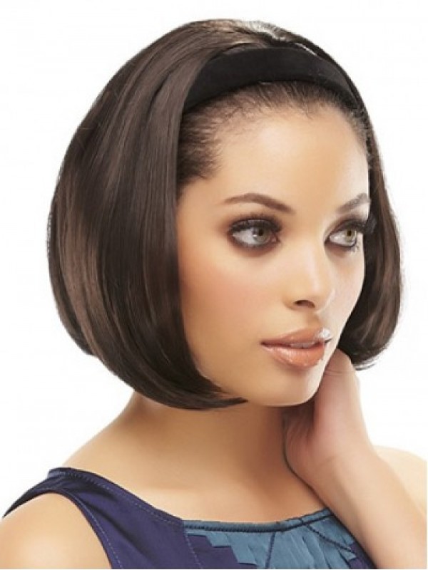 Mid-Length 3/4 Wig With Hard Velvet Attached Headband
