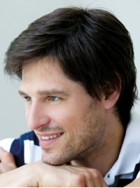 Short Straight Lace  Human  Men Wigs