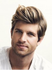 Short Straight Lace  Human  Men Wigs