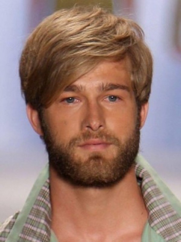 Straight Lace  Human  Men Wigs